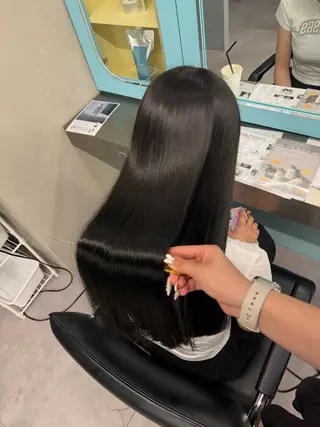 ロング 北新地/縮毛矯正 /あやなのヘアスタイル