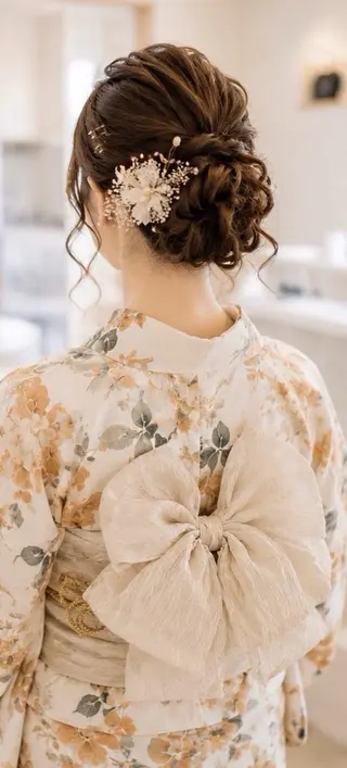 ミディアム ヘアアレンジ MODE K’ｓ西宮 JR西宮のヘアスタイル