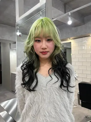 セミロング 褒められる ハイトーン⭐️カノンのヘアスタイル