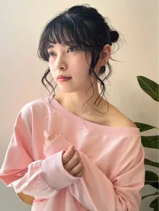 ミディアム カラー 田村 雪華のヘアスタイル