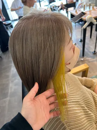 ミディアム カラー 井手 孔介のヘアスタイル