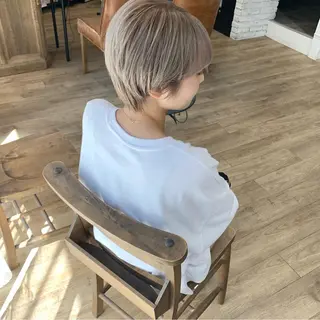 ショート カラー 艶カラー/フェイス レイヤー/たむのヘアスタイル