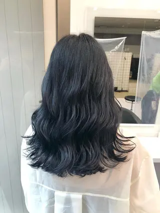 ミディアム カラー パーマ ヘアアレンジ メンズ キッズ ネイル マツエク・マツパ 上品＆韓国風 🥀海心🥀のヘアスタイル