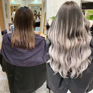 ロング カラー ヘアアレンジ TATSUYA アートディレクターのヘアスタイル