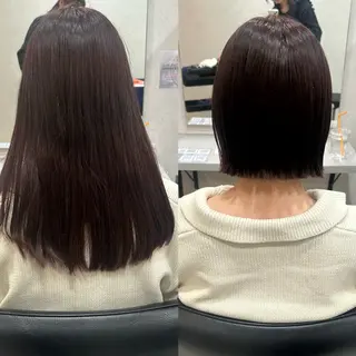 ミディアム 柔らかい縮毛矯正/ ボブ/北林のヘアスタイル