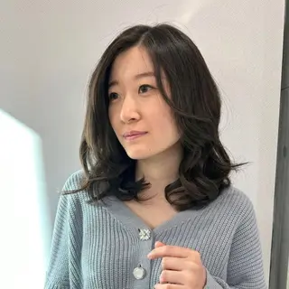ミディアム パーマ ❇️安達 優心❇️ レイヤー/艶髪特化のヘアスタイル