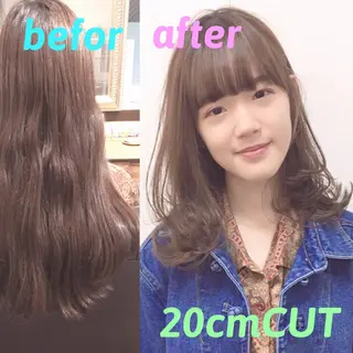 ミディアム カラー ヘアアレンジ 柔らか垢抜けｶﾗｰと ｶｯﾄ🫧ASUKAのヘアスタイル
