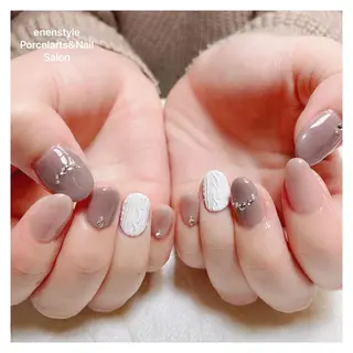 ミディアム ネイル 🐾enen style 🐾のネイルデザイン