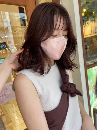 ミディアム カラー 清水 ちひろ ✄トップスタイリストのヘアスタイル