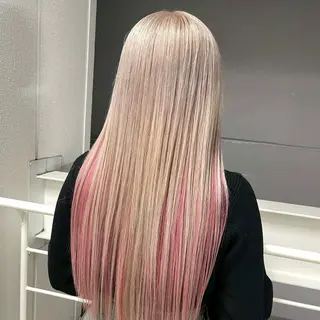 カラー Yoshiいろあそび 八王子/ハイトーンのヘアスタイル