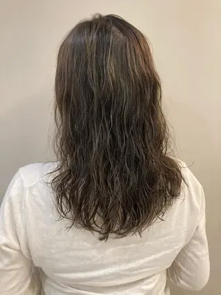 セミロング パーマ 似合わせカット/ カラー🌼松原 寿花のヘアスタイル