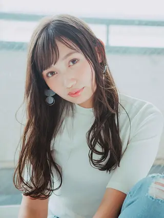 ロング カラー パーマ ショート特化 💐川崎希💐のヘアスタイル