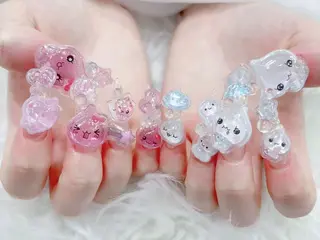 ネイル MochiMochi 🎀新宿／長さ出しのネイルデザイン