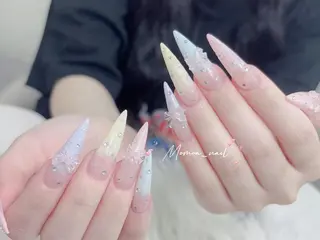 ネイル MochiMochi 🎀新宿/長さ出しのネイルデザイン
