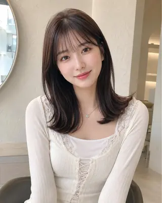 ミディアム 村山 豪歩のヘアスタイル