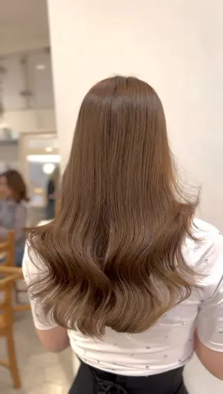 ロング カラー 韓国風・ブリーチなし ・あり後藤 一斗店長のヘアスタイル