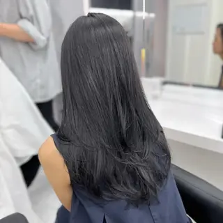 カラー 🌸春の暗髪カラー 🌸透明感ヘアのヘアスタイル
