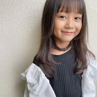セミロング キッズ 神部 あずみのヘアスタイル