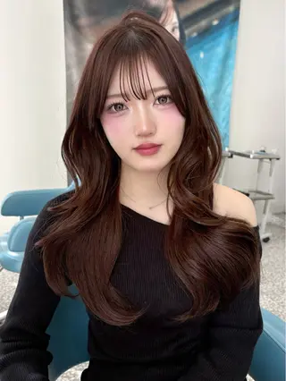 ロング カラー 透明感カラー Nau🎀のヘアスタイル