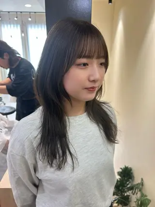 ロング カラー hubhair レイヤー/透明感のヘアスタイル