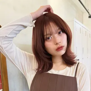 ミディアム 暖色/柔らかヘア 🩰ayano♡のヘアスタイル