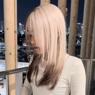 ミディアム カラー 💎ブリーチ特化💎 リタッチ/RYUTOのヘアスタイル