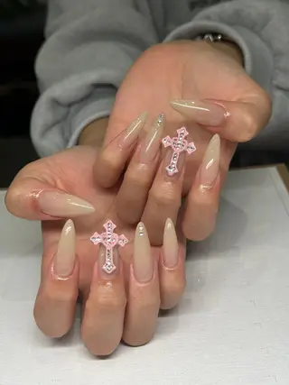 ネイル チップ長さ出し 専門店のネイルデザイン