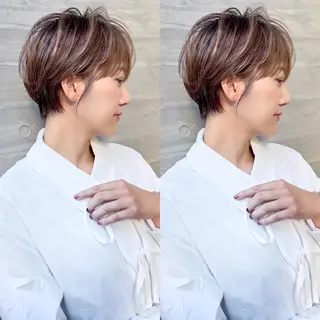 ショート パーマ 【似合わせ・レイヤー ・パーマ】海気のヘアスタイル