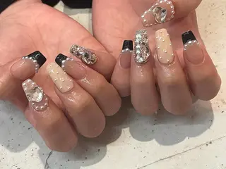 ネイル 韓国/ワンホン/長さ 出しつけ放題🎀のネイルデザイン
