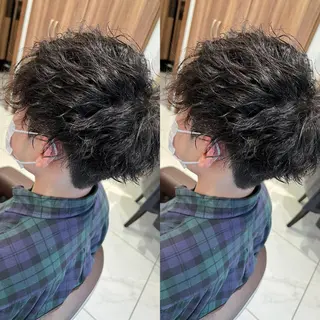ショート カラー パーマ ヘアアレンジ メンズ キッズ レイヤーカット♡ 🌻鈴木花🌈のヘアスタイル