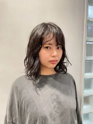 ミディアム パーマ HARUHI 銀座 美容師౨ৎ⋆˚のヘアスタイル