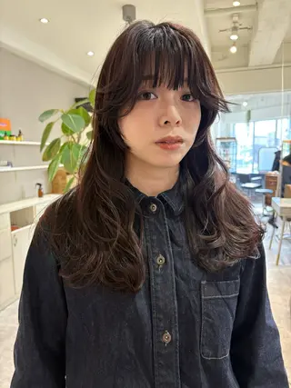 セミロング カラー SIKI yuuna レイヤーカット🪽のヘアスタイル
