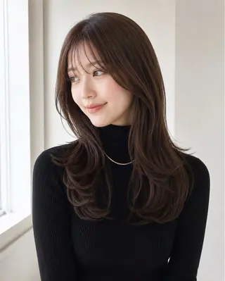 ロング カラー 西野 美桜のヘアスタイル