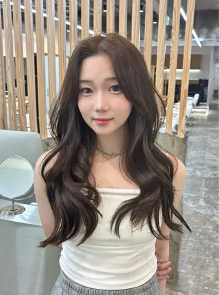 ロング カラー ❤︎韓国レイヤ ー❤︎/saraのヘアスタイル