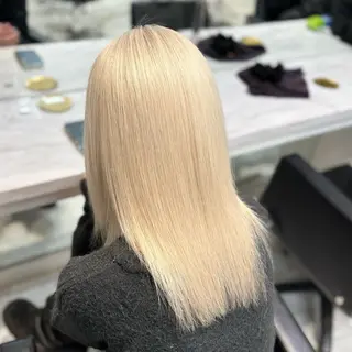ロング カラー 色落ち綺麗🩰ハイ トーン🎀RINKAのヘアスタイル