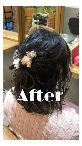 セミロング ヘアアレンジ ✂️RIKUKI🎨 【駒込美容師🎀】のヘアスタイル