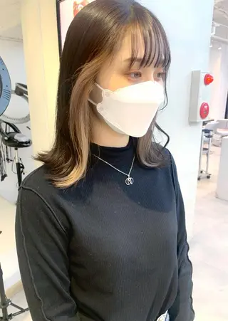 ミディアム カラー Kureha/ネイル トレンドヘアのマツエク・マツパデザイン