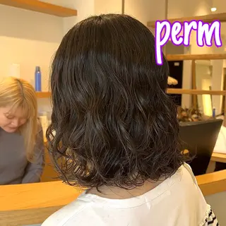 ミディアム パーマ/髪質改善 【榎本千夏】のヘアスタイル
