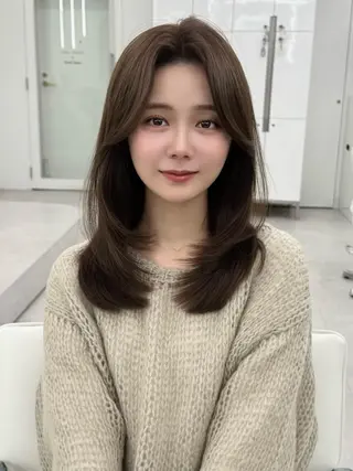 ミディアム カラー ヘアアレンジ 顔周り&ミディアム 特化/池袋/kokiのヘアスタイル