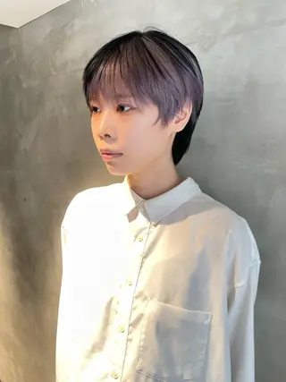 ショート カラー ブリーチ✧︎デザイン ゆうのヘアスタイル