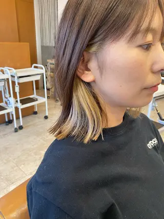 ミディアム カラー 田崎 暁大のヘアスタイル