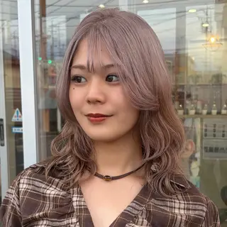カラー 淡色┊︎ナチュラル 🧁奈那美🧁*.゜のヘアスタイル