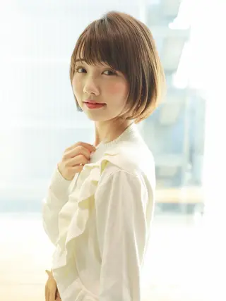 ショート カラー パーマ ヘアアレンジ ITbyALBUM 中野店のヘアスタイル