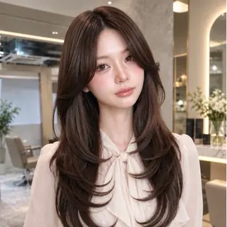ロング カラー 🦋韓国風レイヤー/ 艶髪矯正🦋凛太郎のヘアスタイル