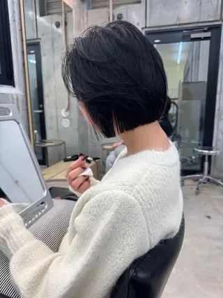 ショート ボブ/レイヤーカット 縮毛矯正/コウキ新宿のヘアスタイル
