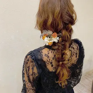 ロング カラー ヘアアレンジ SHANTi 飯塚 ヘアセット/髪質改善のヘアスタイル