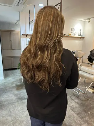 ロング カラー ブリーチカラー🌈 石垣翔太のヘアスタイル