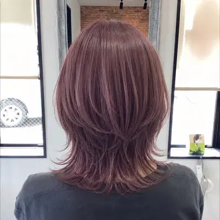ミディアム カラー 土本 定ニのヘアスタイル