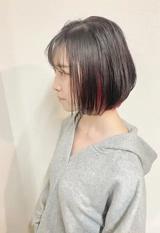 ショート カラー 透明感カラー/韓国 ブリーチ/古橋のヘアスタイル