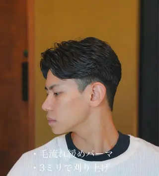 パーマ メンズ メンズショート タチカワユウキのヘアスタイル